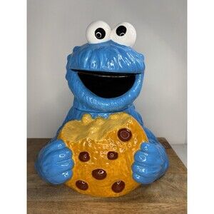 Cookie Monster Cookie Jar Ceramic Sesame Street Vandor LLC RARE near Mint 11x11